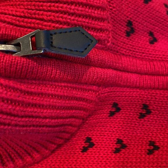 Chaps Reindeer Sweater 1/4 Zip - Picture 3 of 6